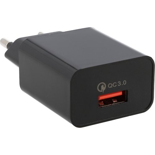 LAMTECH LAM021981 Φορτιστής με Θύρα USB-A και Καλώδιο USB-C 18W Quick Charge 3.0 Μαύρος 0035397