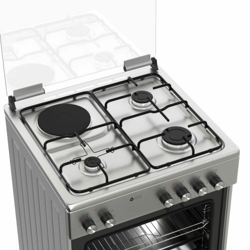 THERMOGATZ TGS 3521 IX Κουζίνα 60lt με Εστίες Υγραερίου & Ρεύματος Π60εκ. Inox 0035524