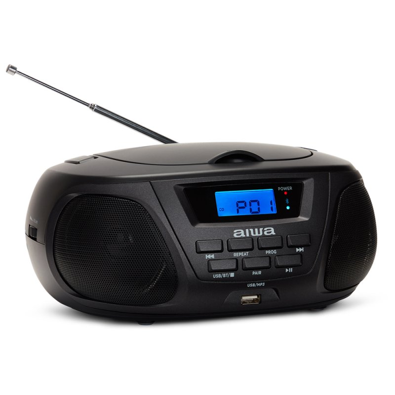 AIWA BBTU-300BKMKII Φορητό Ηχοσύστημα με Bluetooth / CD / USB / Ραδιόφωνο σε Μαύρο Χρώμα 0035564