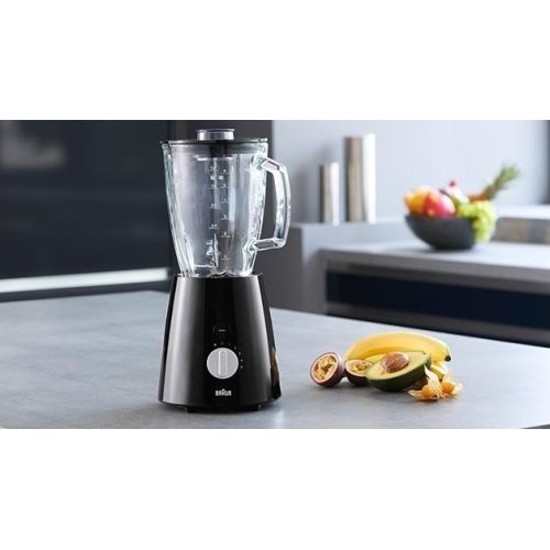 BRAUN  JB3060BK  Type  6186 Μπλέντερ για Smoothies με Γυάλινη Κανάτα 1.75lt 800W Μαύρο 0036280