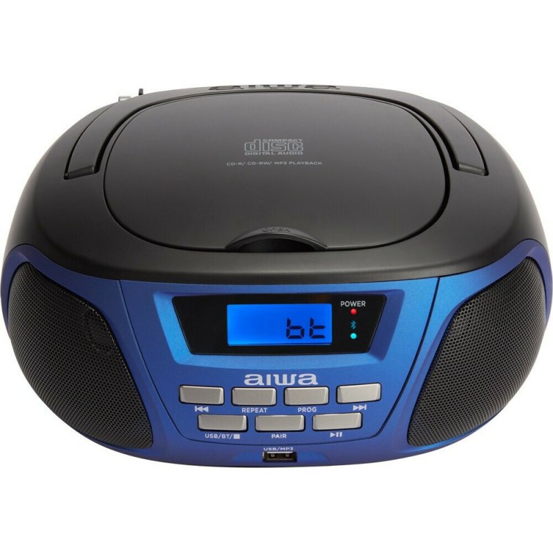 AIWA Boombox  Φορητό Ηχοσύστημα BBTU-300 με Bluetooth / CD / MP3 / USB / Ραδιόφωνο σε Μπλε Χρώμα 0036630