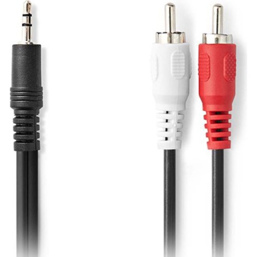 NEDIS CAGL22200BK20  Καλώδιο ήχου 3,5mm αρσ. stereo - 2x RCA αρσ., 2.00m black 0037501