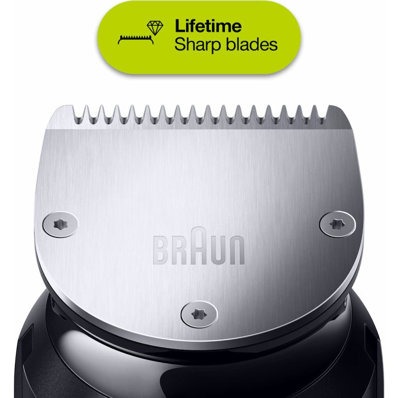 BRAUN BT7240 Beard Trimmer 7 Σετ Επαναφορτιζόμενης Κουρευτικής Μηχανής Black/Grey 0037584