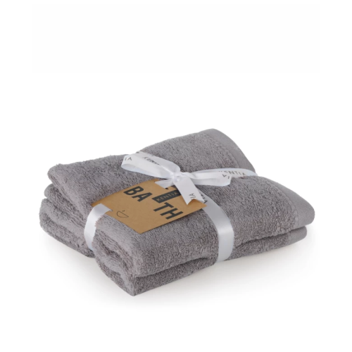 KENTIA Riley 22 Σετ2 Τεμ Πετσέτες Προσώπου Grey 2(50Χ90) 0039466