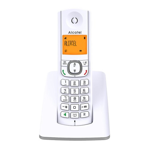 ALCATEL F530 Ασύρματο Τηλέφωνο με Aνοιχτή Aκρόαση Λευκό/Γκρι (1 ακουστικό) 0040702
