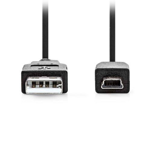NEDIS CCGL60300BK20 Καλώδιο USB High-Speed A αρσ. - Mini USB 5-pin αρσ., 2.00m σε μαύρο χρώμα 0040798