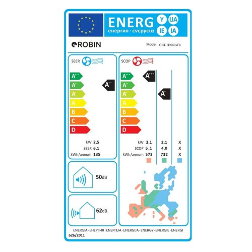 ROBIN CLS-H9080WF Κλιματιστικό Inverter 9000 BTU A++/A+ 0040845