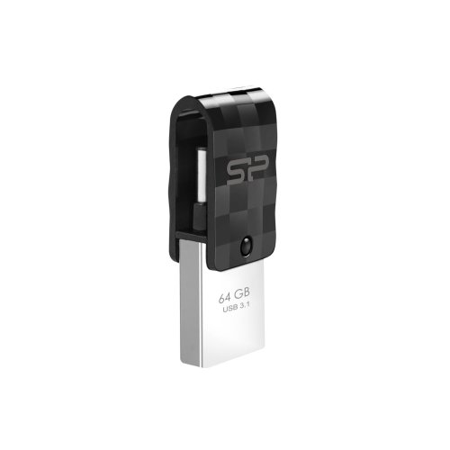 SILICON POWER Mobile C31 64GB USB 3.1 Stick με σύνδεση USB-A & USB-C Μαύρο 0040918