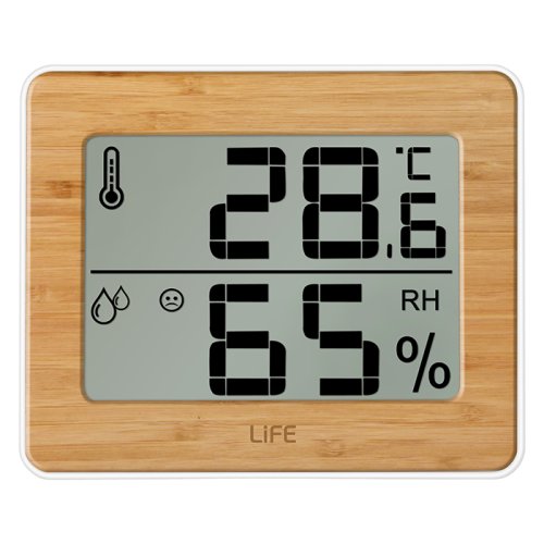 LIFE Gem Bamboo Edition 221-0059 Ψηφιακό Θερμόμετρο και Υγρόμετρο Εσωτερικού Χώρου 0040935