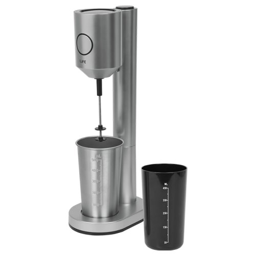 LIFE LA REINE 221-0394 Φραπεδιέρα με 1 inox + 1 πλαστικό ποτήρι και πλήκτρο push, σε ασημί χρώμα, 100W 0040937