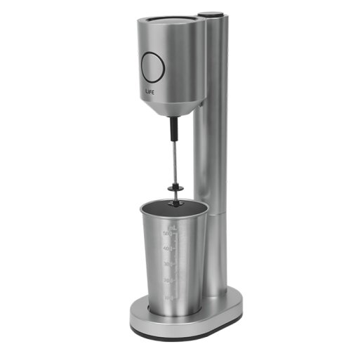 LIFE LA REINE 221-0394 Φραπεδιέρα με 1 inox + 1 πλαστικό ποτήρι και πλήκτρο push, σε ασημί χρώμα, 100W 0040937