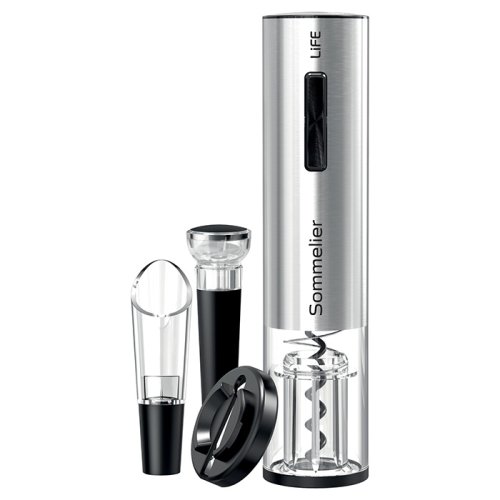 LIFE SOMMELIER 221-0330 Επαναφορτιζόμενο Hλεκτρικό Tιρμπουσόν με 3 Aξεσουάρ 0040944
