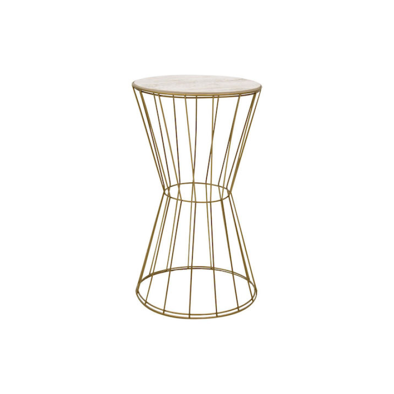 PKT 193-000036 Βοηθητικό Τραπέζι Yava Γκρι Antique-Χρυσό 35χ58 cm 0041006 PKT 193-000036 Βοηθητικό Τραπέζι Yava Γκρι Antique-Χρυσό 35χ58 cm 0041006