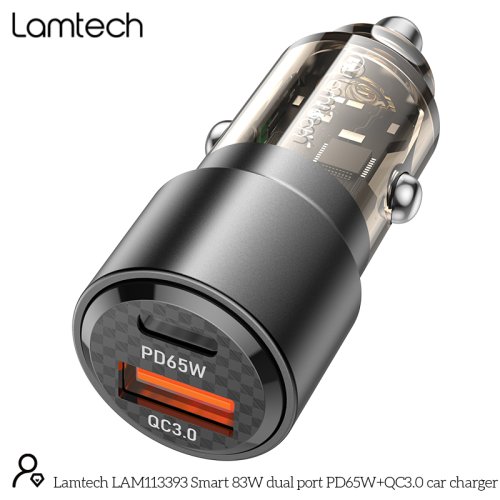 LAMTECH LAM113393 Φορτιστής Αυτοκινήτου με θύρα USB 0041025