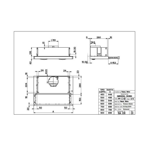 FABER FLEXA NG HIP AM/X A60 Συρόμενος Απορροφητήρας 60cm Inox 0041059