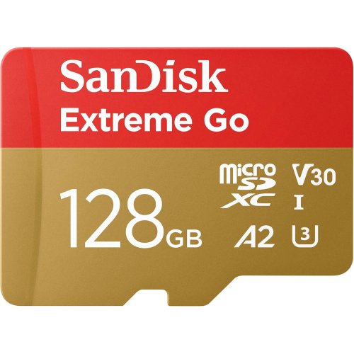 SanDisk 128GB Extreme Go Micro SDXC Card (for Android Smartphones and Tablets, Action Cams, Drones, etc) 0041097
