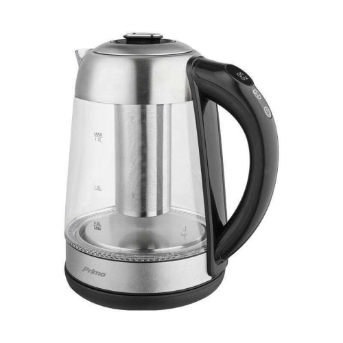 PRIMO PRCK-40497 Βραστήρας Γυάλινος 1.7lt 2200W Inox/Μαύρος 0041179