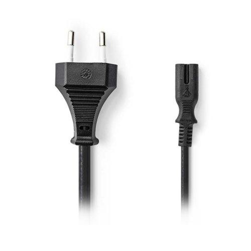 NEDIS CEGL11040BK20 Καλώδιο τροφοδοσίας Euro - 8-Shaped (οχταράκι), 2.00m Μαύρο 0041248