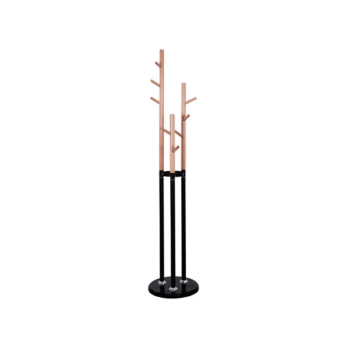 HOMEMARKT 0503169 Καλόγηρος 3πλος WYATT HM8610.02 Ξύλο Οξιάς-Μαύρο Μεταλλο-Βάση Μάρμαρο Φ37X173Υεκ. 0041293