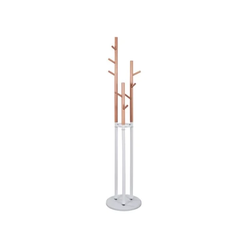 HOMEMARKT 0503168 Καλόγηρος 3πλος WYATT HM8610.02 Ξύλο Οξιάς-Λευκό Μεταλλο-Βάση Μάρμαρο Φ37X173Υεκ. 0041294
