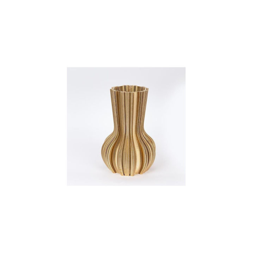 ESTHETI 752-21093 Βάζο Πορσελάνινο 3D Χρυσό 19,5χ19,5χ30cm 0041319