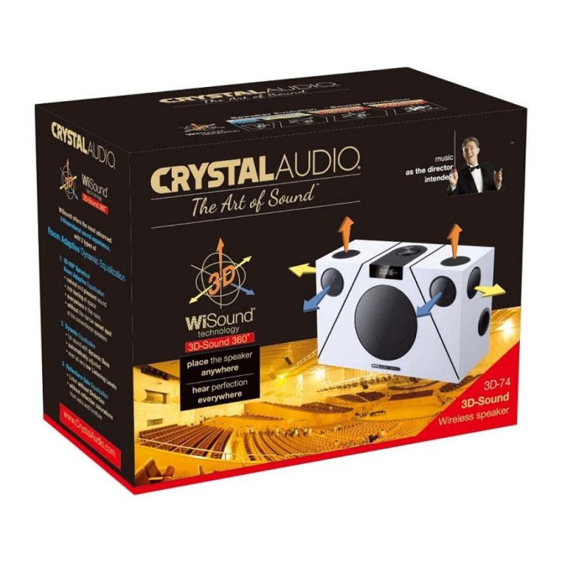 CRYSTAL AUDIO Ηχοσύστημα 6.1 3D-74 WiSound 100W με CD Player και Bluetooth Λευκό / Μαύρο 0041570 CRYSTAL AUDIO Ηχοσύστημα 6.1 3D-74 WiSound 100W με CD Player και Bluetooth Λευκό / Μαύρο 0041570