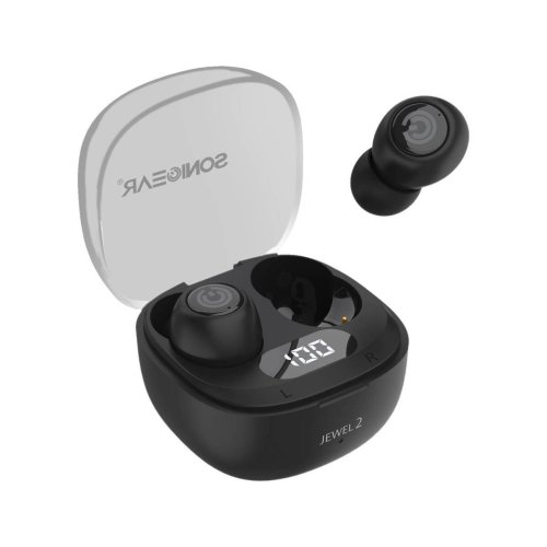 SONIC GEAR EarPump TWS Jewel 2 In-ear Bluetooth Handsfree Ακουστικά με Αντοχή στον Ιδρώτα και Θήκη Φόρτισης Λευκά 0041723