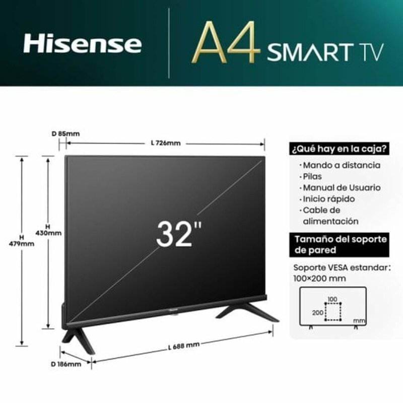 HISENSE 32A4N Smart Τηλεόραση 32 HISENSE 32A4N Smart Τηλεόραση 32