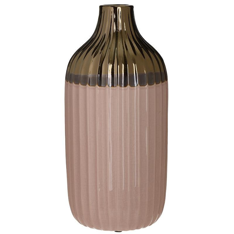 INART 3-70-685-0177 Βάζο Κεραμικό Κρεμ / Χρυσό 18 x 38 0021046 INART 3-70-685-0177 Βάζο Κεραμικό Κρεμ / Χρυσό 18 x 38 0021046