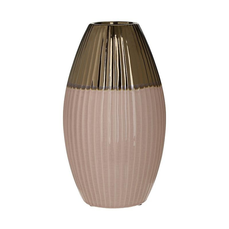 INART 3-70-685-0178 Βάζο Κεραμικό Κρεμ / Χρυσό 15 x 26 0021047 INART 3-70-685-0178 Βάζο Κεραμικό Κρεμ / Χρυσό 15 x 26 0021047
