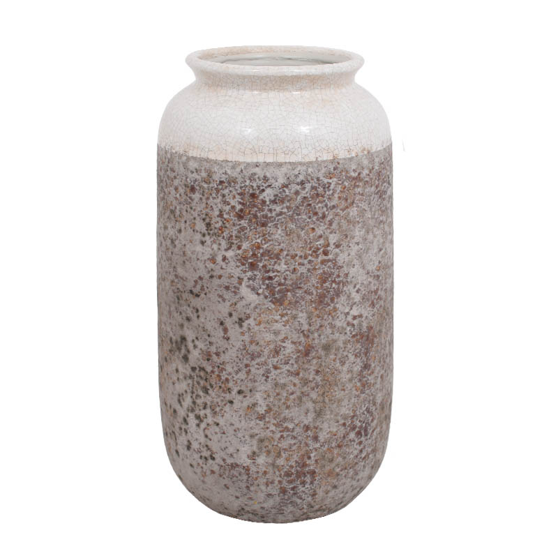 FYLLIANA 028-00-102 Κεραμικό Βάζο 17868 Λευκό - Καφέ 16.5 x 33 0021440 FYLLIANA 028-00-102 Κεραμικό Βάζο 17868 Λευκό - Καφέ 16.5 x 33 0021440
