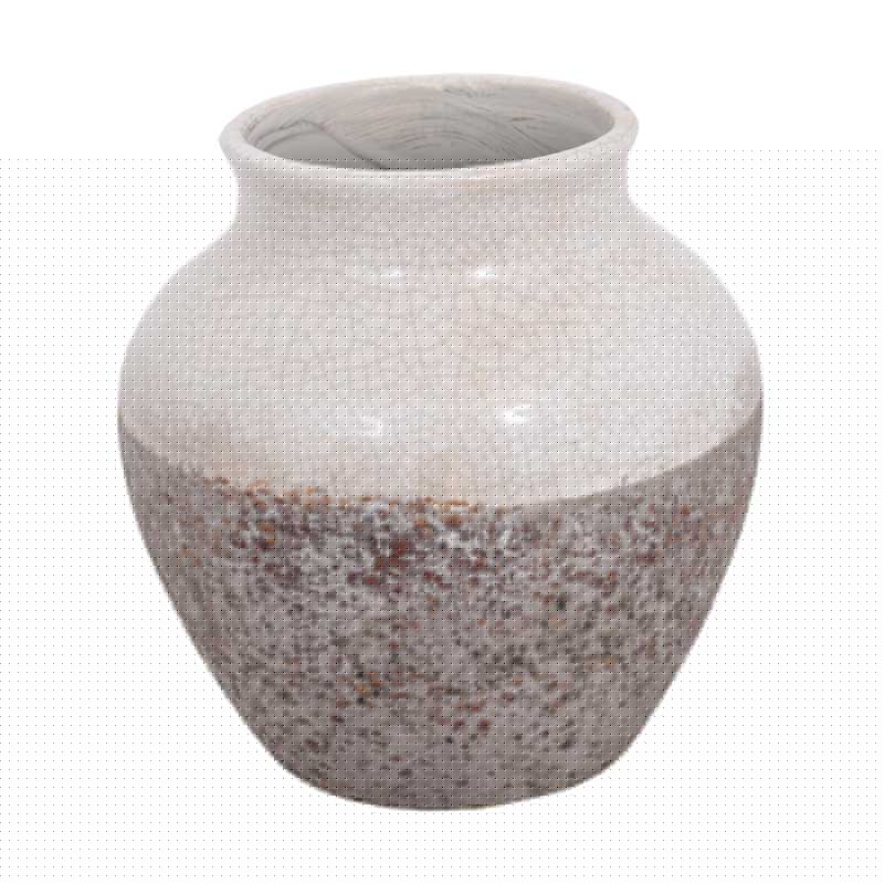 FYLLIANA 028-00-106 Κεραμικό Βάζο 17715 Λευκό - Καφέ 15.5 x 15 0021443 FYLLIANA 028-00-106 Κεραμικό Βάζο 17715 Λευκό - Καφέ 15.5 x 15 0021443