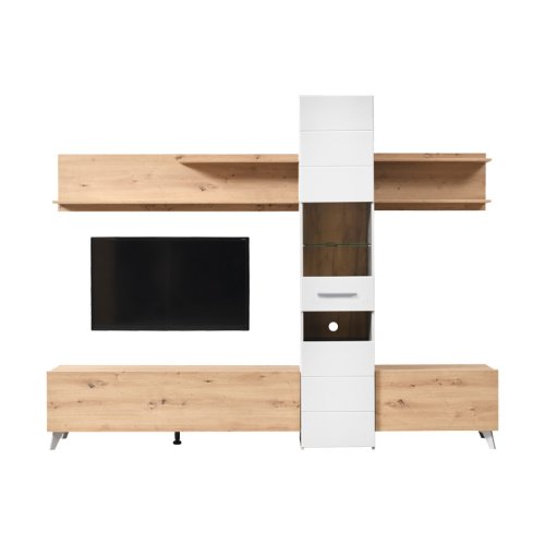 FORMA IDEALE 11008238 Κέντρο Ψυχαγωγίας Linares Artisan Λευκή Λάκκα 232χ41.5χ191.5εκ. 0022930