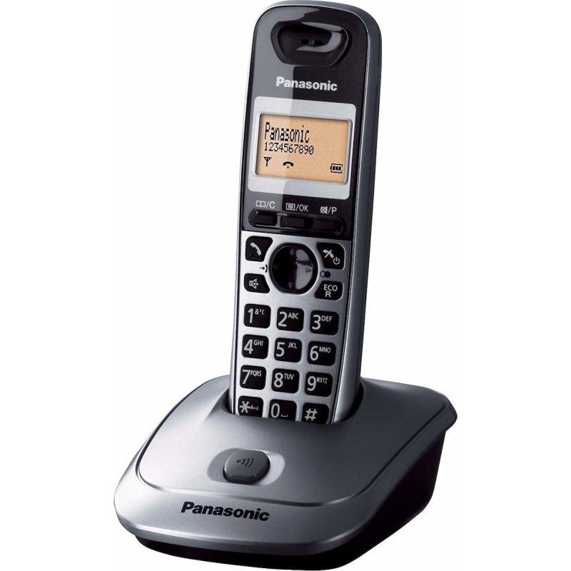 PANASONIC KX-TG 2511GRM Ασύρματο Τηλέφωνο Mεταλλικό Γκρι 0026994