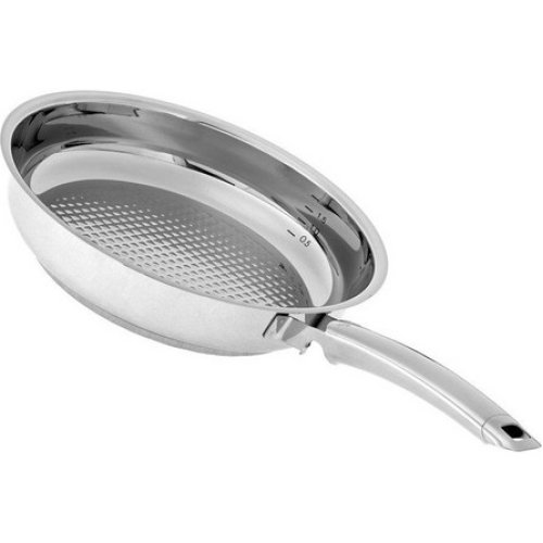 FISSLER Crispy Steelux Premium Τηγάνι KAΠ+ΔΙΧ από Ανοξείδωτο Ατσάλι 26cm 320609