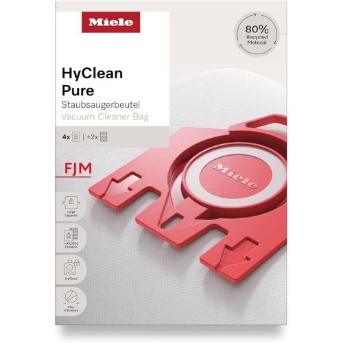 MIELE FJM HyClean Pure Σακούλες Ηλεκτρικής Σκούπας ORIGINAL - 4 τεμάχια + 2 φίλτρα 400014