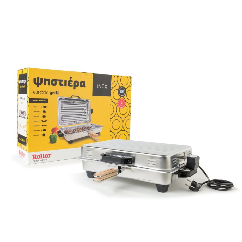 ROLLER MOD.20107 Ψηστιέρα Γίγας Ιnox 18/D Oρθογώνια 1200W 520107 ROLLER MOD.20107 Ψηστιέρα Γίγας Ιnox 18/D Oρθογώνια 1200W 520107