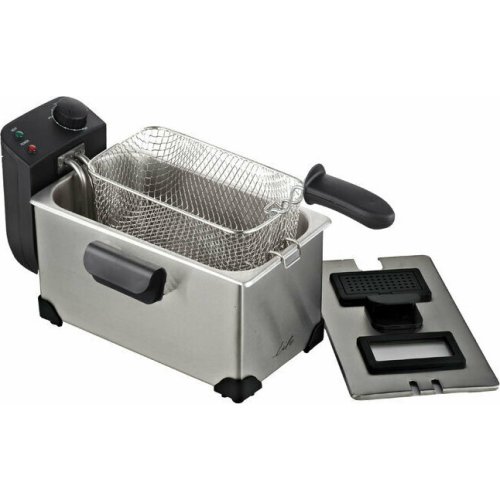 LIFE Friteza DFR-100 Φριτέζα Λαδιού με Αποσπώμενο Κάδο 3lt Ασημί 0039158