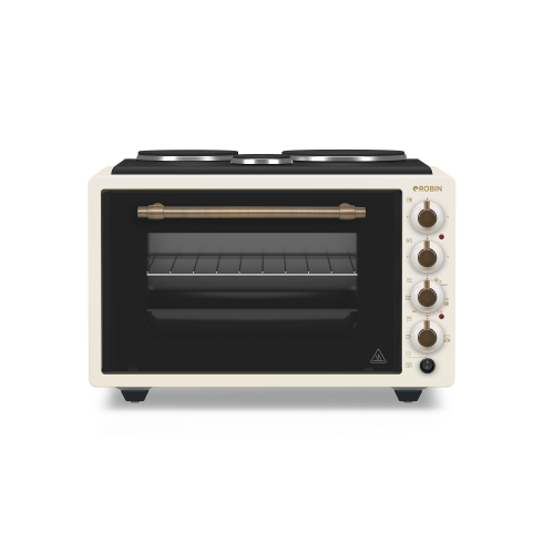 ROBIN ZK-65 Ηλεκτρικό Φουρνάκι Μπεζ 42lt  52 x 36 x 45 Με 3 Εστιες 0039781