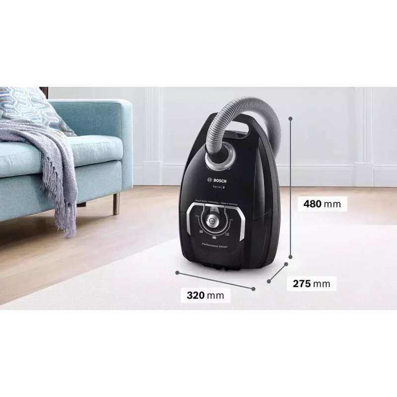 BOSCH BGL8BA3S Ηλεκτρική Σκούπα 650W με Σακούλα 5lt Μαύρη 0040321 BOSCH BGL8BA3S Ηλεκτρική Σκούπα 650W με Σακούλα 5lt Μαύρη 0040321