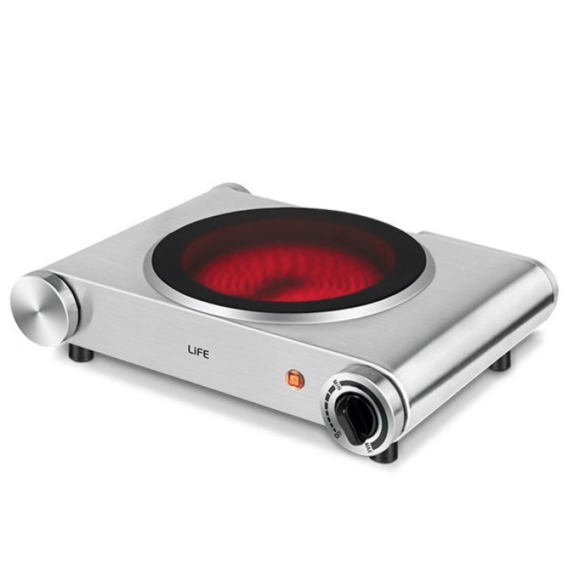 LIFE CERAMICA SINGLE Επιτραπέζια Εστία Κεραμική Μονή 1200W 0040337 LIFE CERAMICA SINGLE Επιτραπέζια Εστία Κεραμική Μονή 1200W 0040337