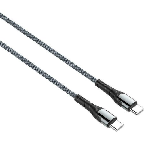 LDNIO LC101 Braided USB 2.0 Cable USB-C male - USB-C male Γκρι 1m 0040588