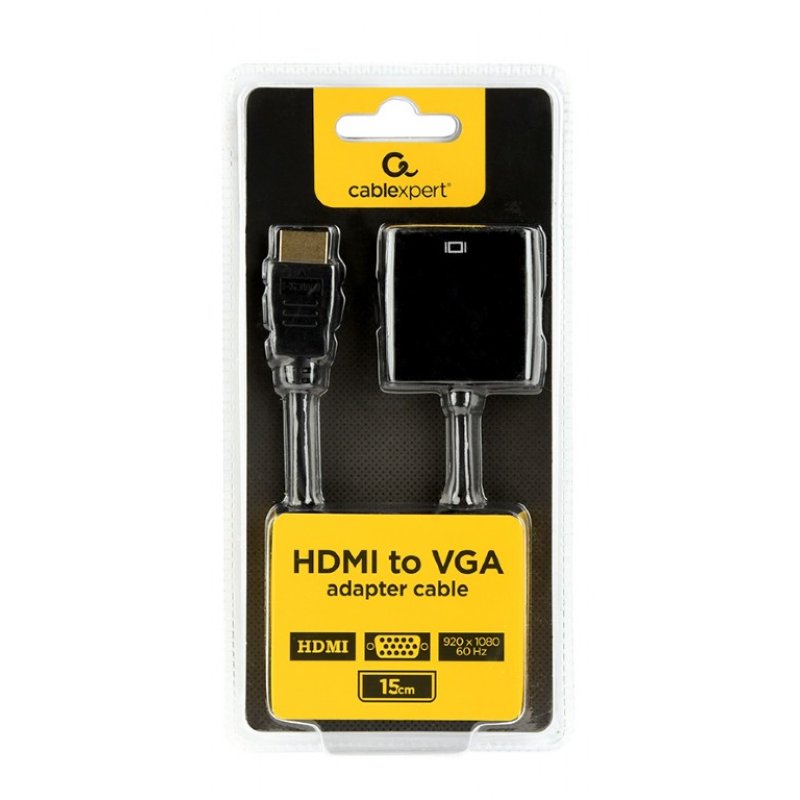 CABLEXPERT A-HDMI-VGA-04 Καλώδιο αντάπτορας HDMI Σε VGA CABLE SINGLE PORT Μαύρο 0040694 CABLEXPERT A-HDMI-VGA-04 Καλώδιο αντάπτορας HDMI Σε VGA CABLE SINGLE PORT Μαύρο 0040694