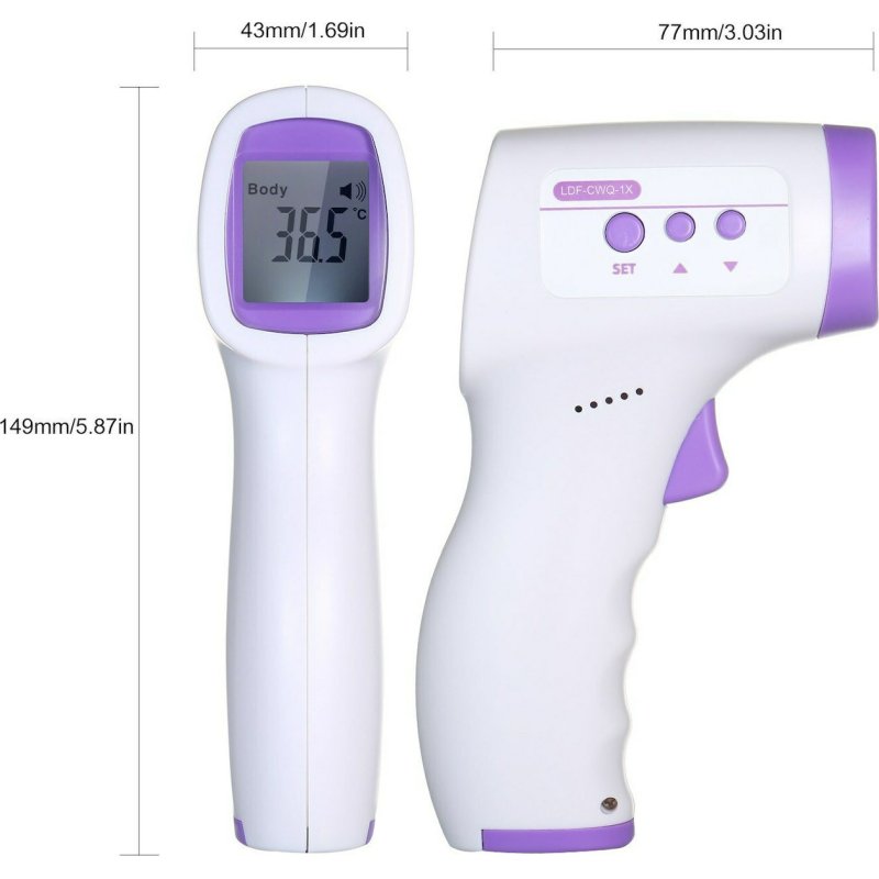 CLEVER 090045 THERM LDF CWQ 1X Ψηφιακό Θερμόμετρο Μετώπου με Υπέρυθρες Κατάλληλο για Μωρά Μωβ 0040791 CLEVER 090045 THERM LDF CWQ 1X Ψηφιακό Θερμόμετρο Μετώπου με Υπέρυθρες Κατάλληλο για Μωρά Μωβ 0040791