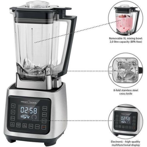 PROFI COOK PC-UM 1127 Μπλέντερ για Smoothies 2lt 2000W Inox 0040816