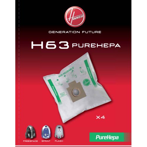 HOOVER H63 FREESPACE PURHERA Σακούλες Ηλεκτρικής Σκούπας 100565