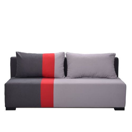 FORMA IDEALE SANTOS 21014337 Καναπές Κρεβάτι Γκρι-Κόκκινο 198*95*81 (21028791) 0008417