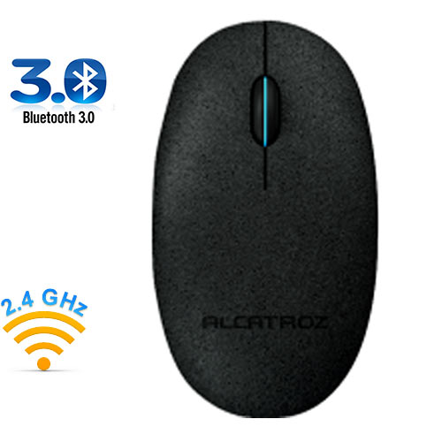 ALCATROZ PABS Bluetooth 3.0/Wireless 2.4G Mouse Pebble Air Black Stone 0017047
