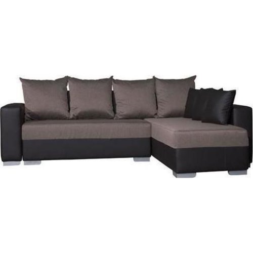 FYLLIANA 831-26-432 IRIS Καναπές Κρεβάτι Γωνία Δεξιά Καφέ Δερματίνη / Μπεζ Ύφασμα 255x190 (220 x 140)εκ. 0015141