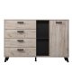 FYLLIANA 11007391 Κομότα Umbria 3K4F Grey Oak-Μαύρο 137,5χ40χ90,5εκ. FYLLIANA 11007391 Κομότα Umbria 3K4F Grey Oak-Μαύρο 137,5χ40χ90,5εκ.